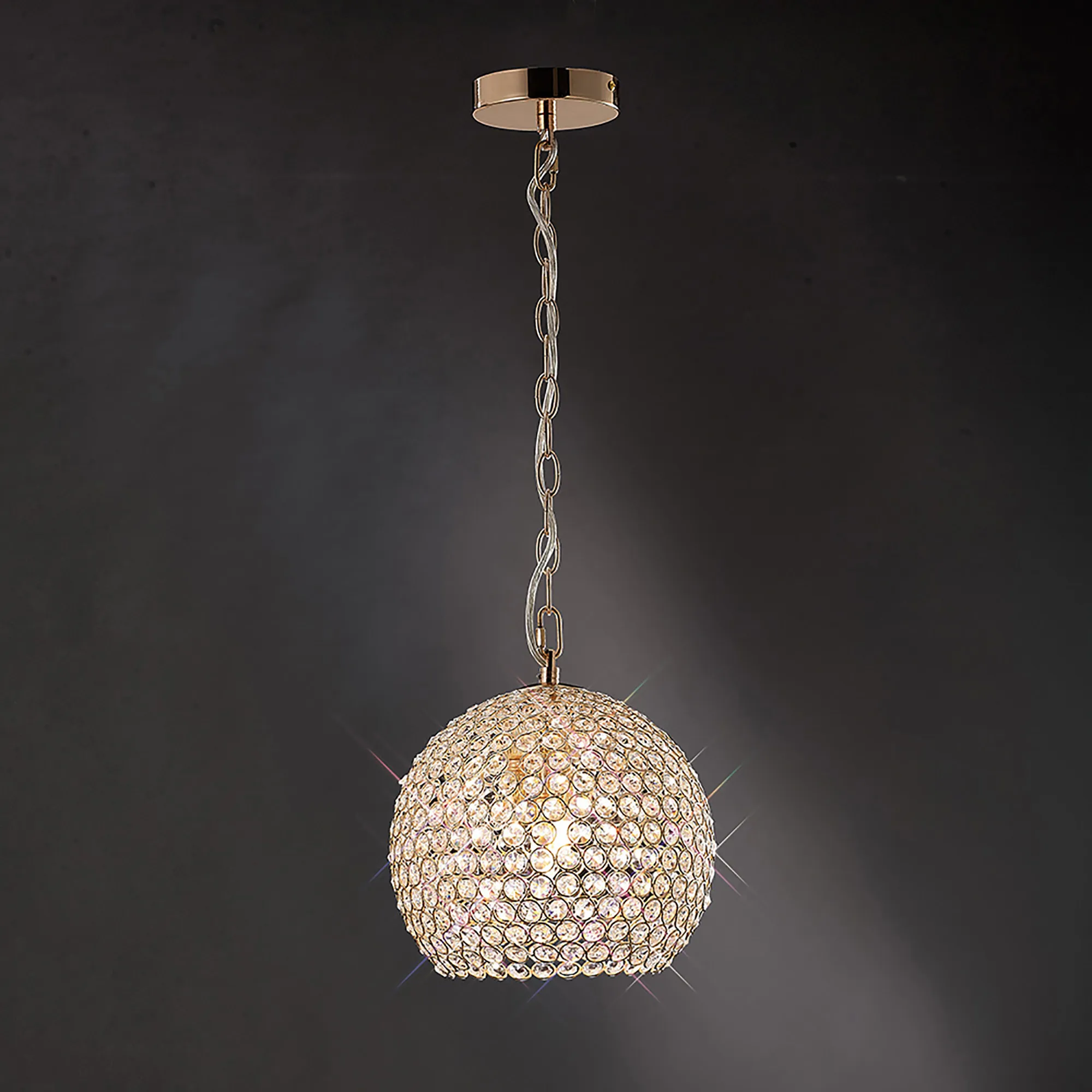 IL30751  Ava Crystal Pendant 4 Light French Gold